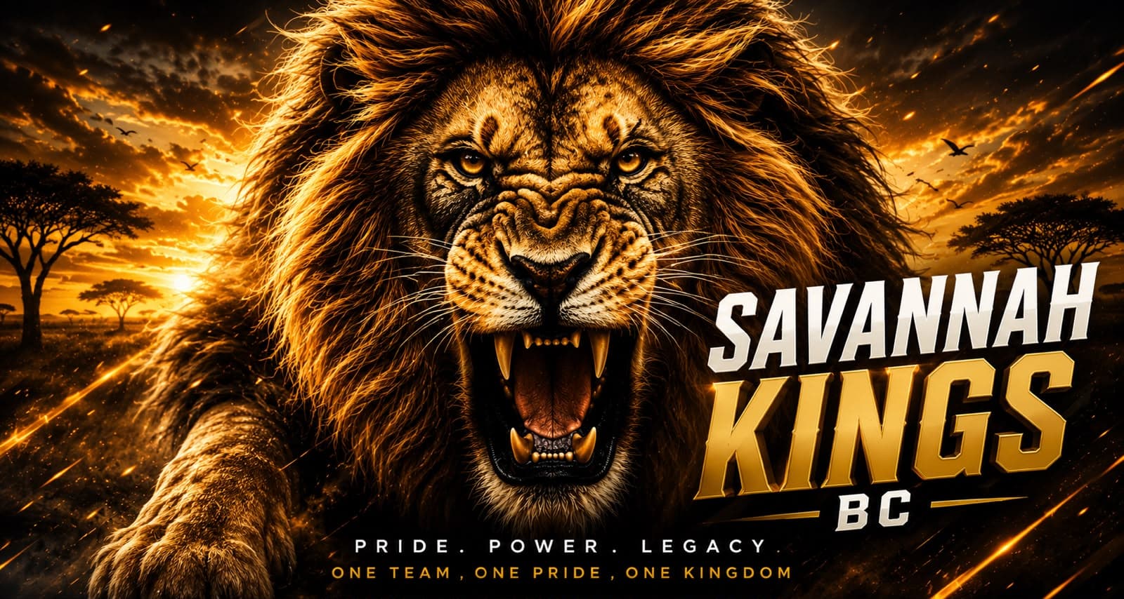 Savannah Kings lion representing pride, power and legacy