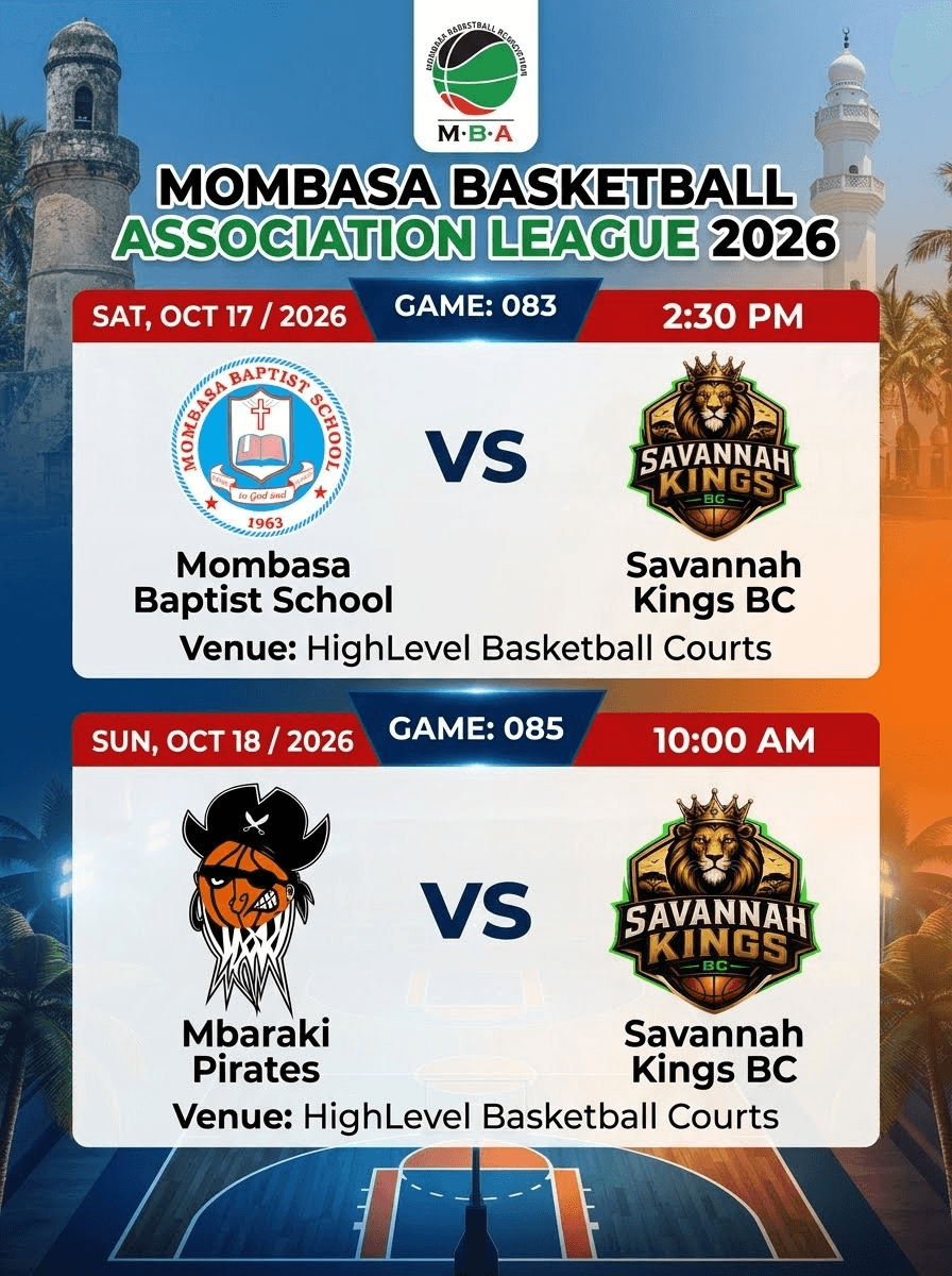 Mombasa Basketball Association League Games